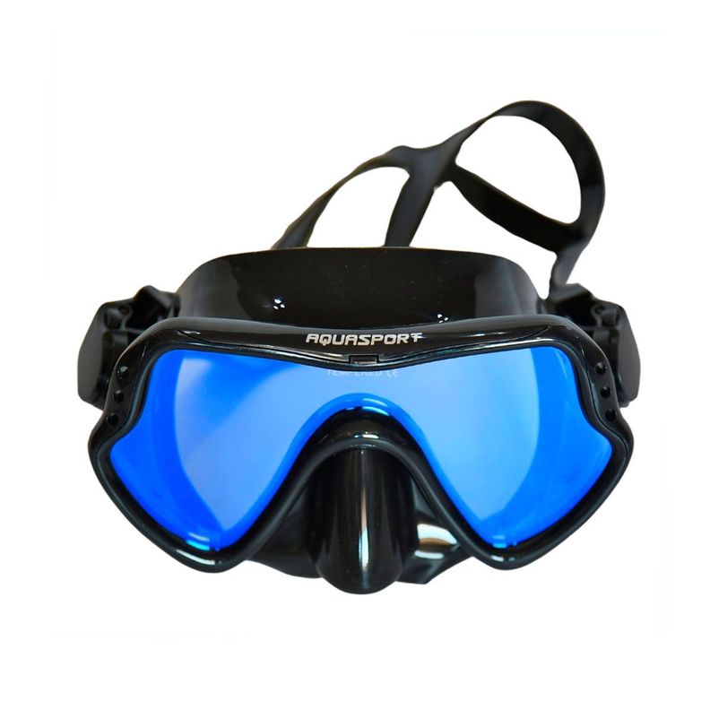 Kit Máscara Snorkel Full Vision Pro Con Cristal Filtro Azul-3