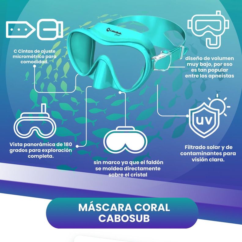 Máscara Buceo Coral ( Todos Los Colores )-1