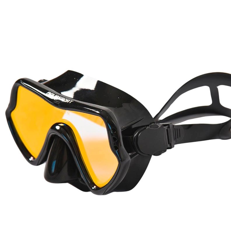 Kit Máscara Snorkel Full Vision Pro Con Cristal Filtro Rojo-3