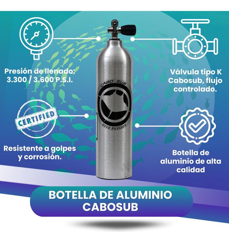Botella Buceo Aire Comprimido 5 Litros-1