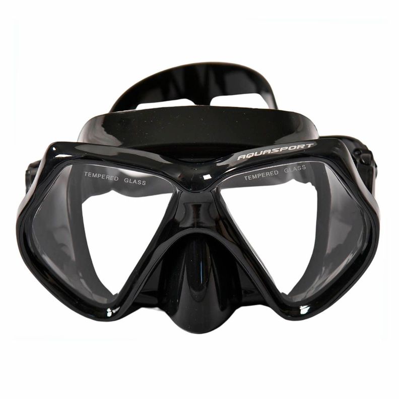 Máscara Buceo Profesional Aquasport Titan Cristal Templado-0