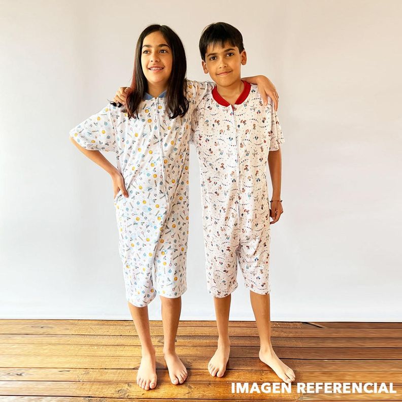 Pijama Enterito Infantil - Deporte - Algodón Corto-3