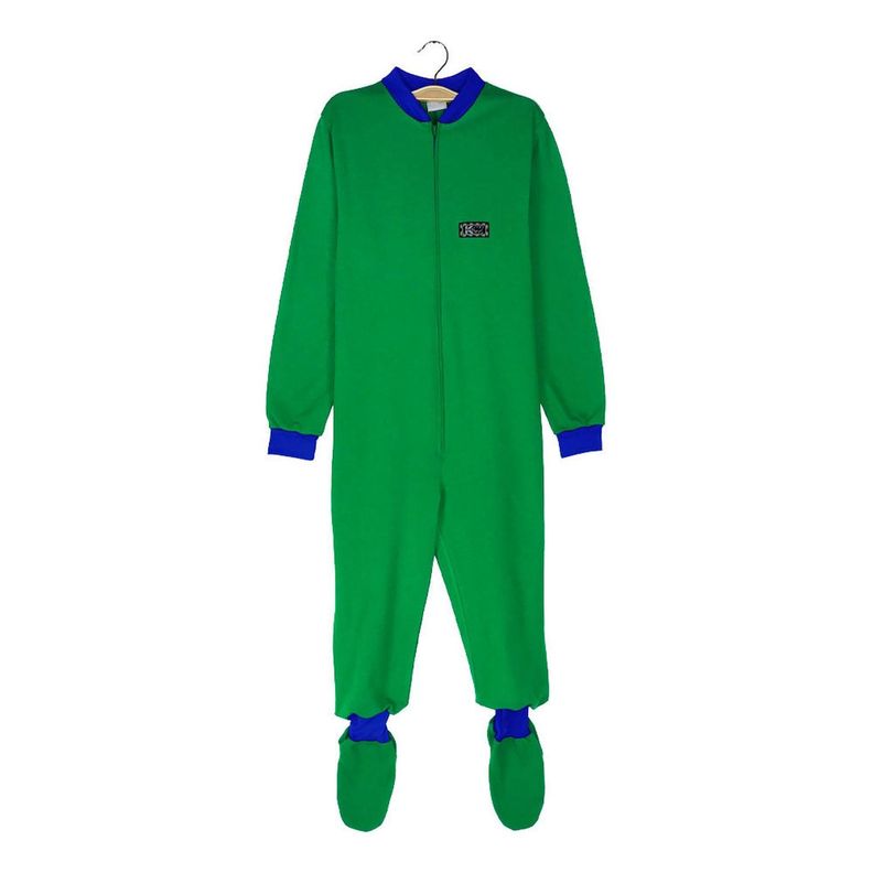 Pijama Enterito Infantil - Verde Heineken - Osito de Algodón-0