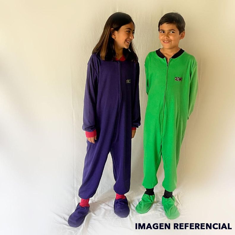 Pijama Enterito Infantil - Azul Petróleo - Osito de Algodón-4