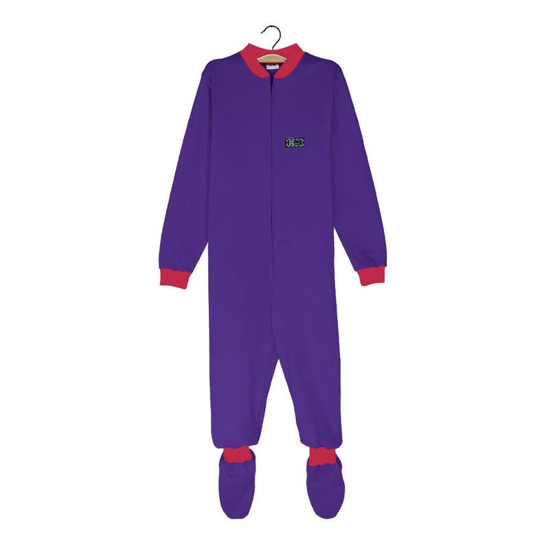 Pijama Enterito Infantil - Morado - Osito de Algodón-0