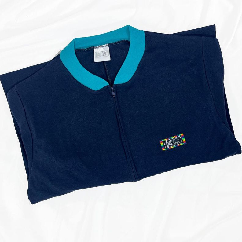 Pijama Enterito Adulto - Azul Marino - Oso de Algodón-1