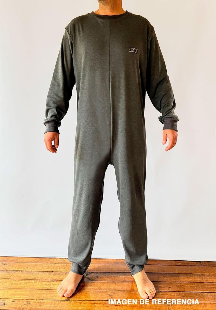 Pijama Cuidado asistido 2 cierres - Algodón Verde Esmeralda-3