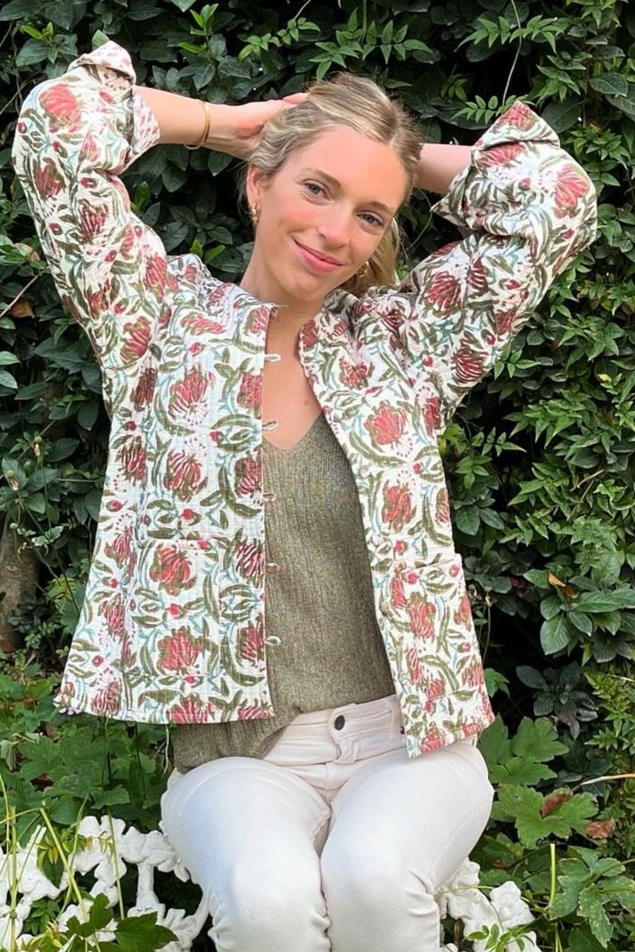 CHAQUETA ALGODÓN ESTAMPADA REVERSIBLE MUJER ADDA-1