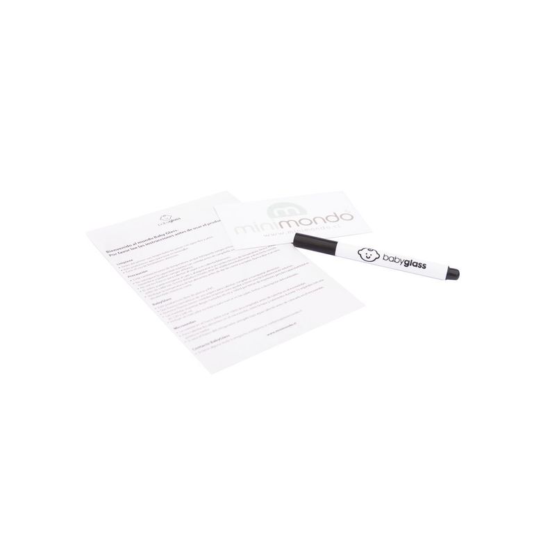 BABYGLASS: Set 4 contenedores 120 ml + 4 contenedores 240 ml + lápiz marcador-4