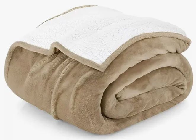 Frazadas Sherpa 2 Plazas Beige