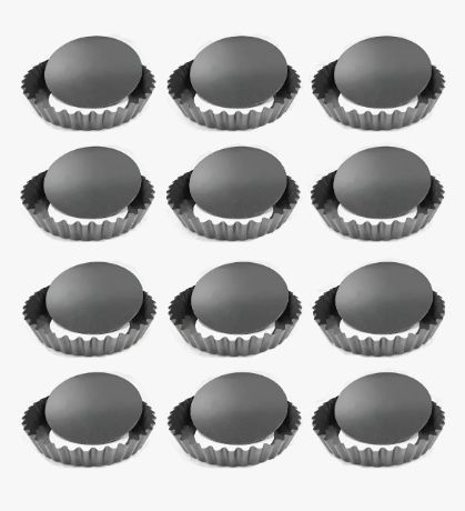 Pack 12 Moldes Tartaleta Desmontable Plata