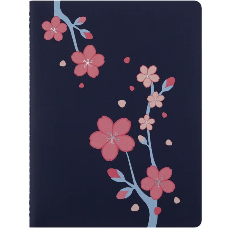 Libreta Moleskine Cahier Sakura - Tapa Blanda - XL - Rayas Azul Marino