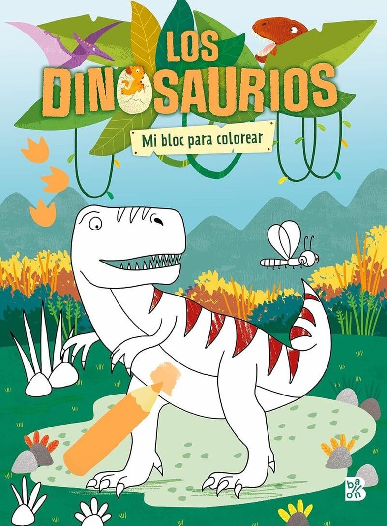 Libro Los dinosaurios. Mi bloc para colorear-0