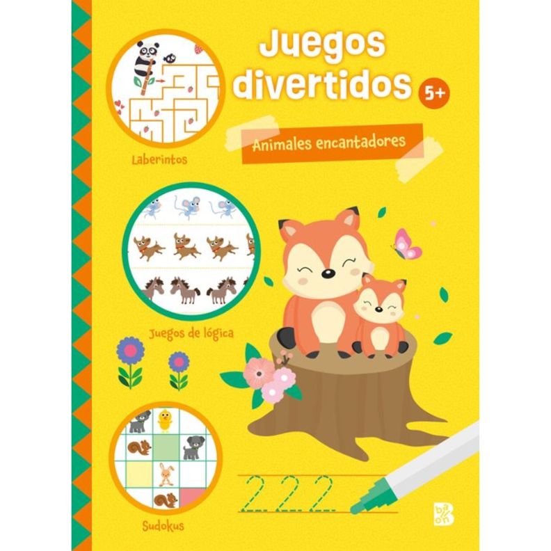 Libro ANIMALES ENCANTADORES -  JUEGOS DIVERTIDOS-0