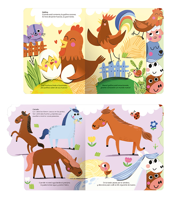 Libro con pestañas - ANIMALES DE LA GRANJA-1