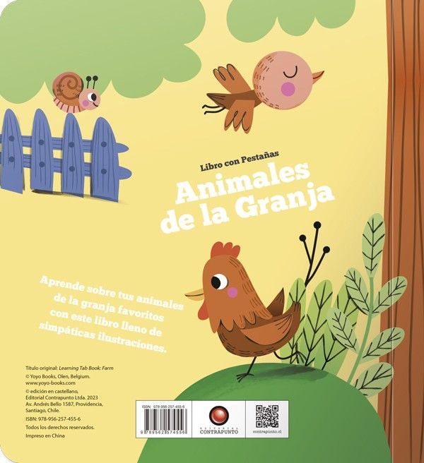 Libro con pestañas - ANIMALES DE LA GRANJA-2