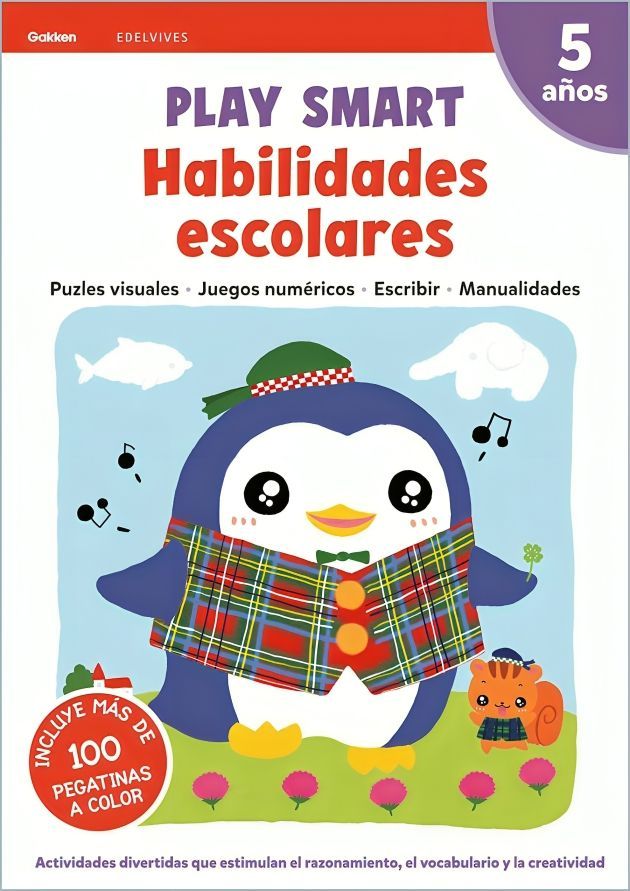 Libro Play Smart - 5 Años. Cuad 2. Habilidades Escolares-0