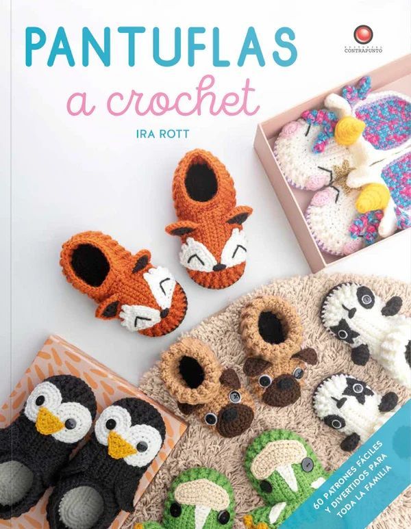 Libro PANTUFLAS A CROCHET. Pantuflas de animales-0
