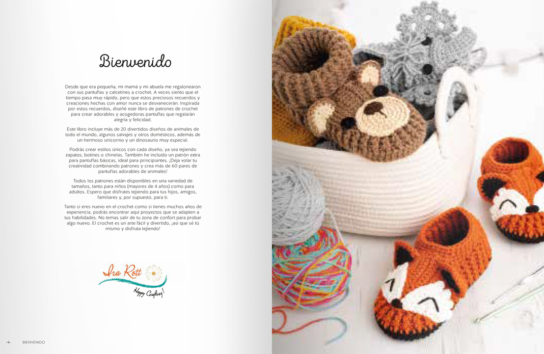 Libro PANTUFLAS A CROCHET. Pantuflas de animales-5