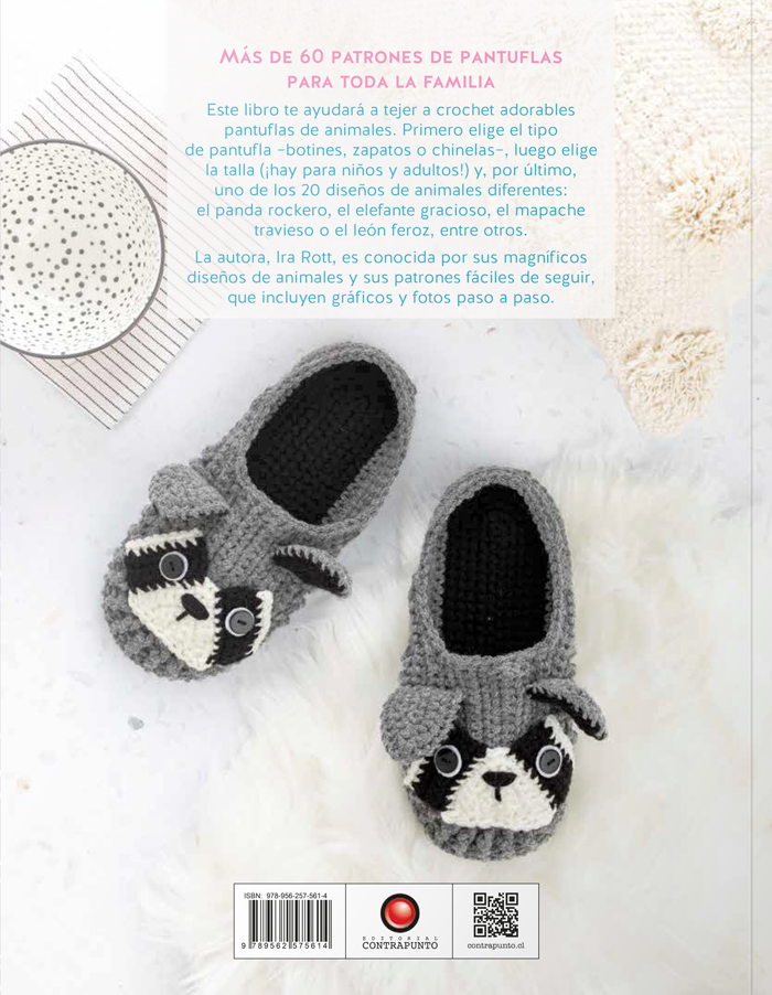 Libro PANTUFLAS A CROCHET. Pantuflas de animales-6