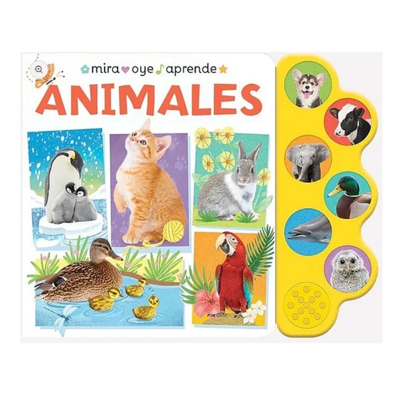 Libro sonoro mira, oye y aprende - ANIMALES-0