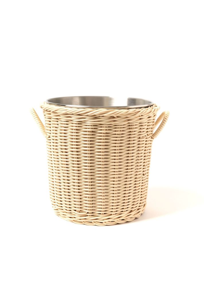 Hielera Rattan 5L doble pared Milk Crema