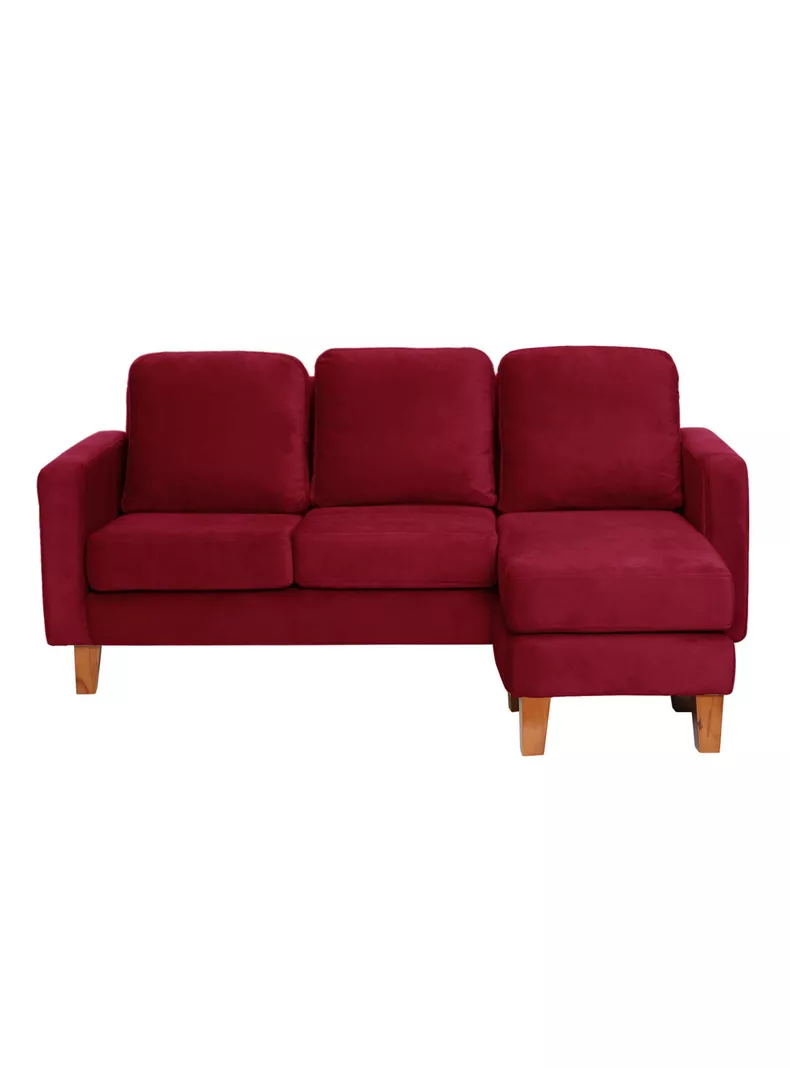 SECCIONAL VENECIA INTERCAMBIABLE TELA VELVET BURDEO