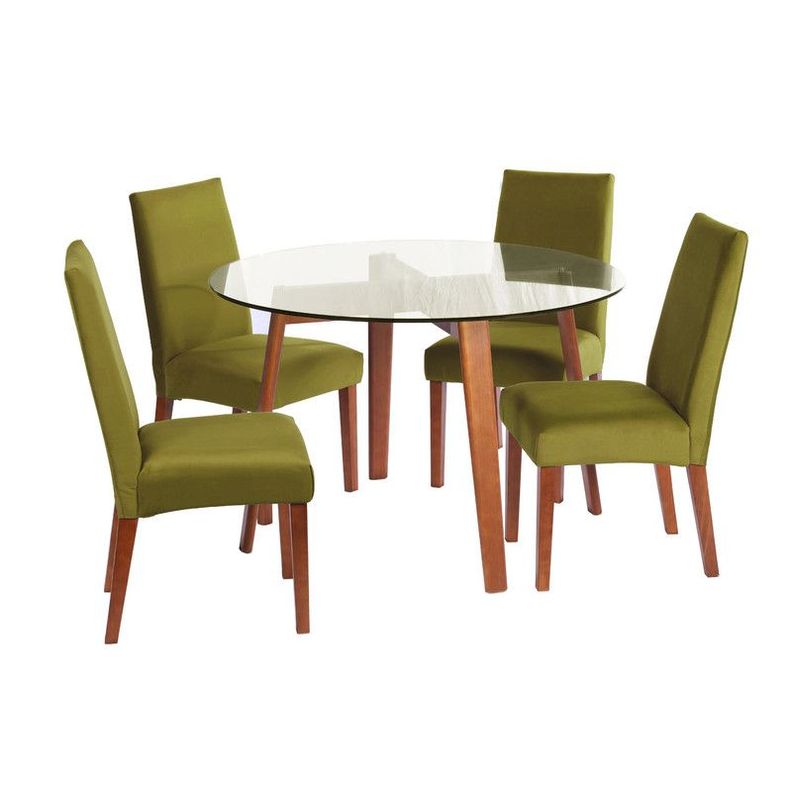 Juego De Comedor Valencia S/Cadiz Tela Verde-0
