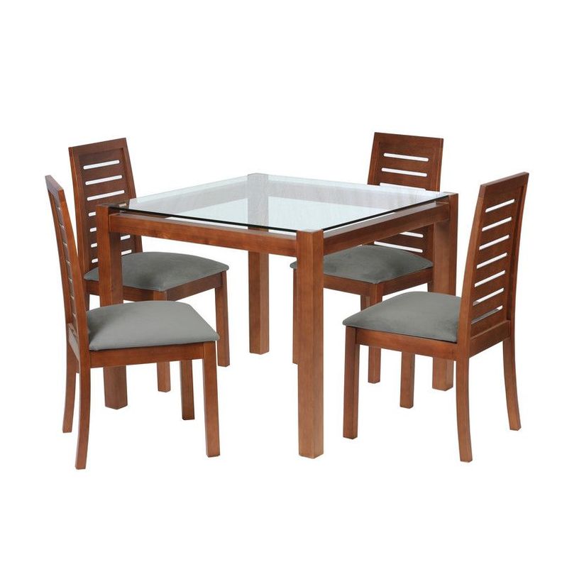 Juego De Comedor Barcelona 1000X1000 S/Tenerife Tela Gris-0