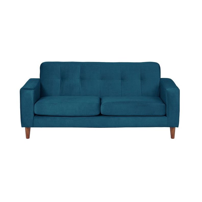 Sofa Salerno 3C Tela  Velvet  Azul Petroleo-0