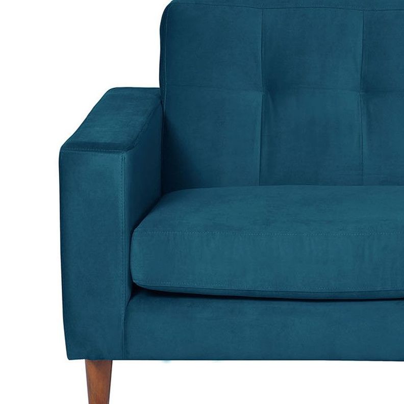Sofa Salerno 3C Tela  Velvet  Azul Petroleo-2