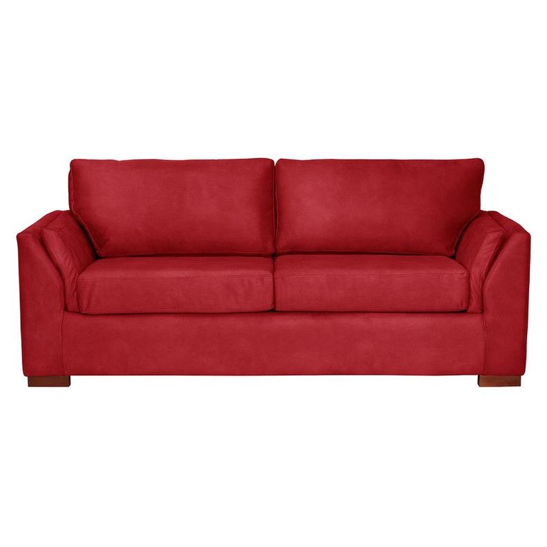 Sofa Cama Milan 2Pl Con Resortes Pocket Cuero Kentucky Rojo-1