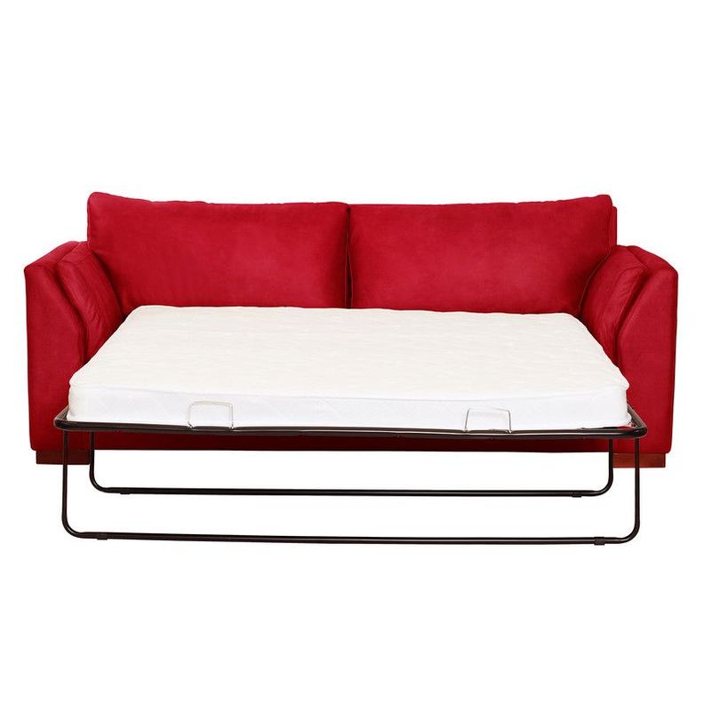 Sofa Cama Milan 2Pl Con Resortes Pocket Cuero Kentucky Rojo-2