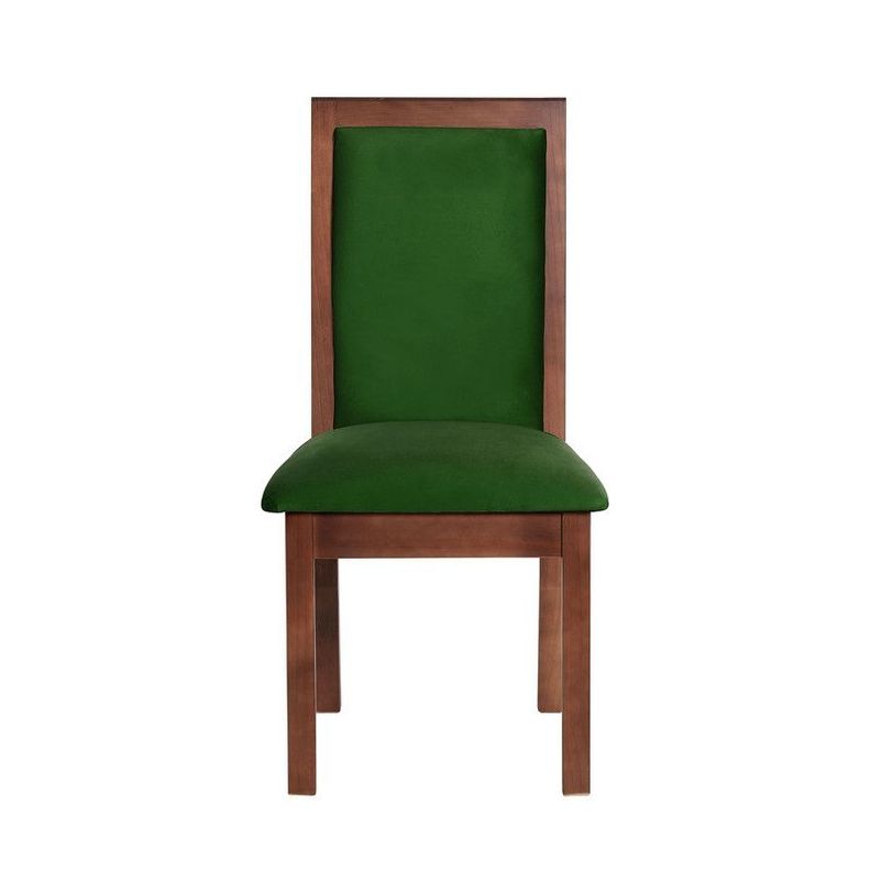 Juego De Comedor Sevilla 2 Sillas Girona + 2 Bancas Tela Velvet Verde-3