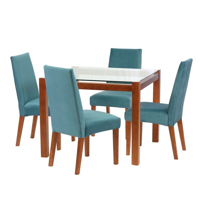 Juego De Comedor Barcelona 1000X1000 S/Cadiz Tela Turquesa-0