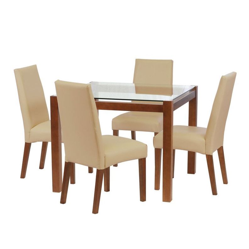 Juego De Comedor Barcelona 1000X1000 S/Cadiz Pu Beige-0
