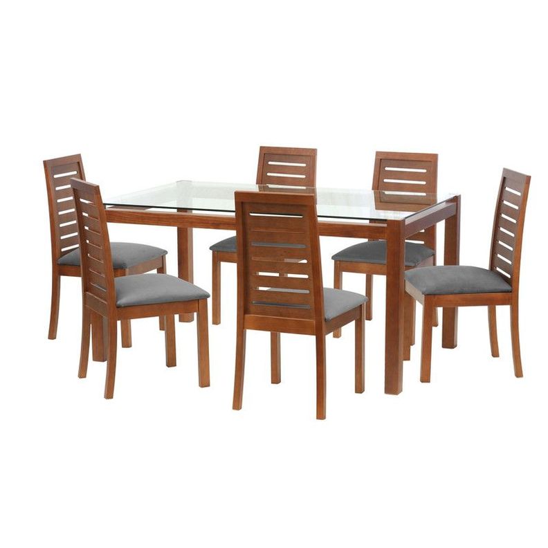 Juego De Comedor Barcelona 1600X1000 S/Tenerife Tela Gris-0