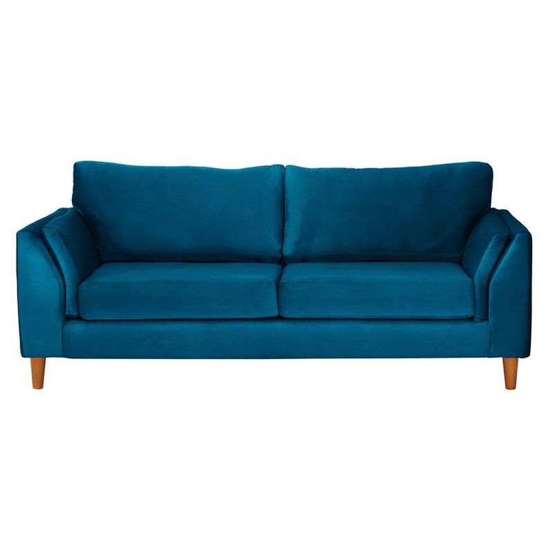 Sofa Milan 3C Con Resortes Pocket Tela Velvet Azul Petroleo-0