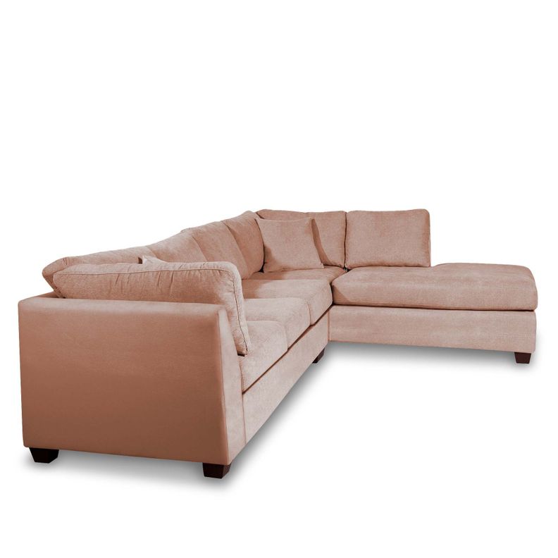 SECCIONAL PADUA DER TELA VELVET BEIGE-2