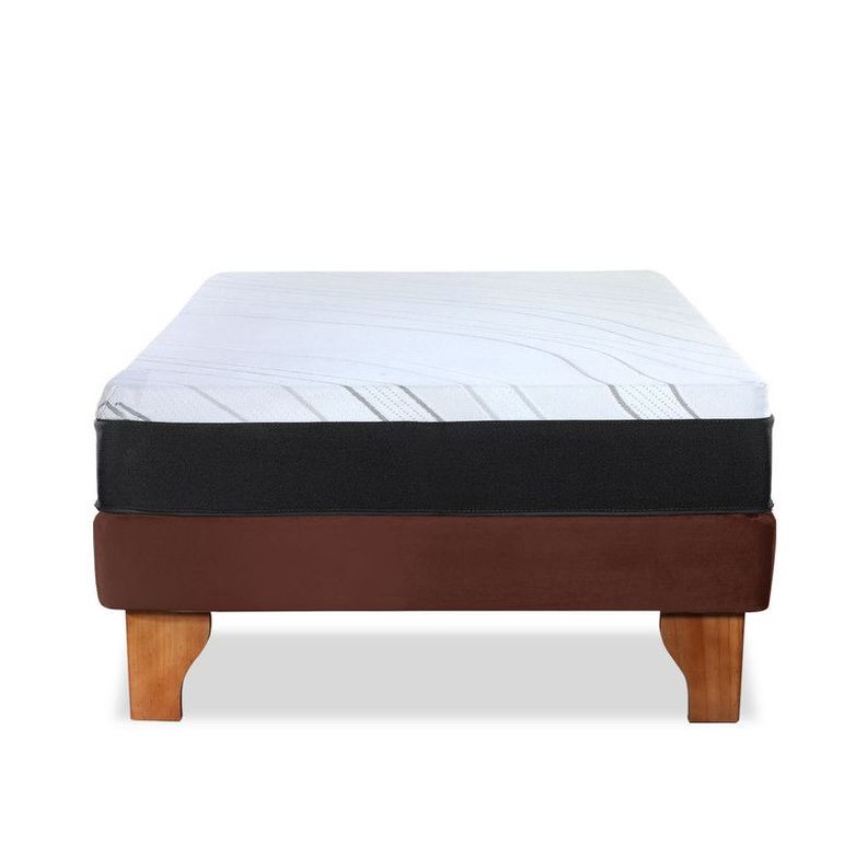 Cama Europea Zen Pro 1.5 Pza Tela Velvet Chocolate-2