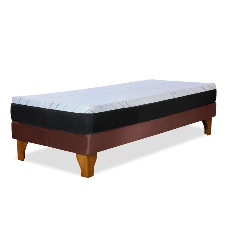Cama Europea Zen Pro 1.5 Pza Tela Velvet Chocolate-3