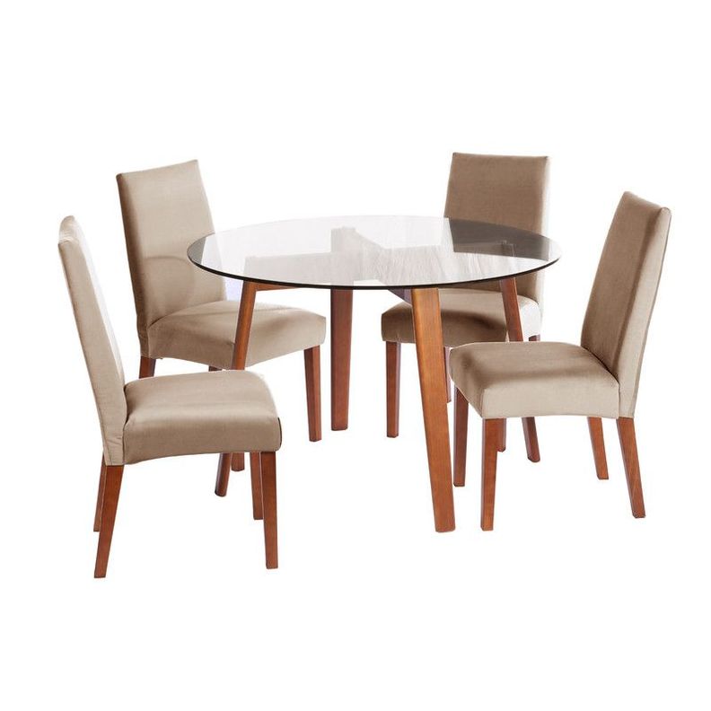 Juego De Comedor Valencia S/Cadiz Tela Beige-0