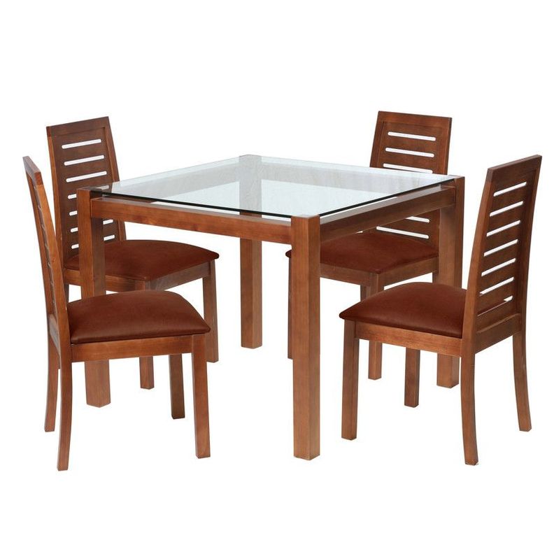 Juego De Comedor Barcelona 1000X1000 S/Tenerife Cuero Cafe Moro-0