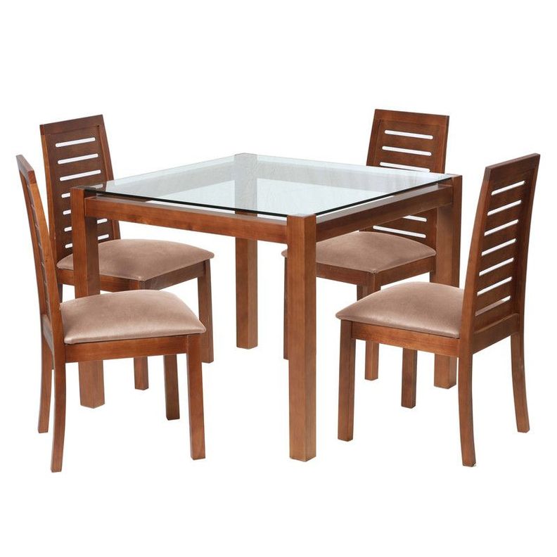 Juego De Comedor Barcelona 1000X1000 S/Tenerife Cuero Beige-0