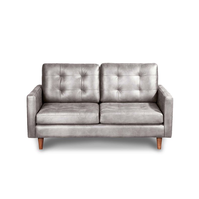 SOFA NAPOLES 2C CUERO KENTUCKY GRIS-0