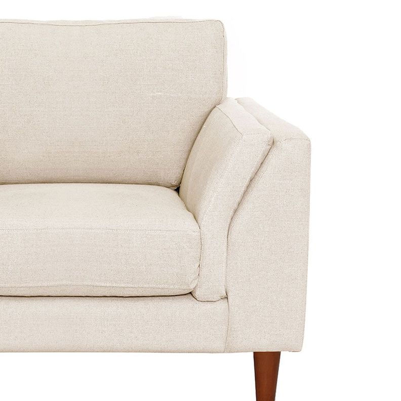 Sofa Milan 1C Con Resortes Pocket Lino Blanco-2