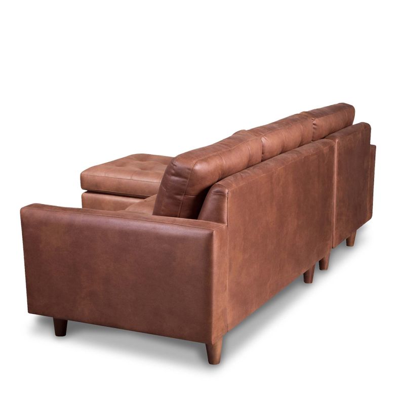 Sofa Seccional Izquierdo Napoles Cuero Kentucky Tabaco-3