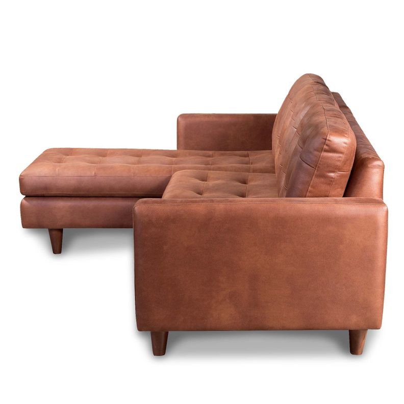 Sofa Seccional Izquierdo Napoles Cuero Kentucky Tabaco-2