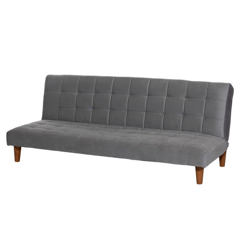 FUTON TURIN  TELA VELVET GRIS-1