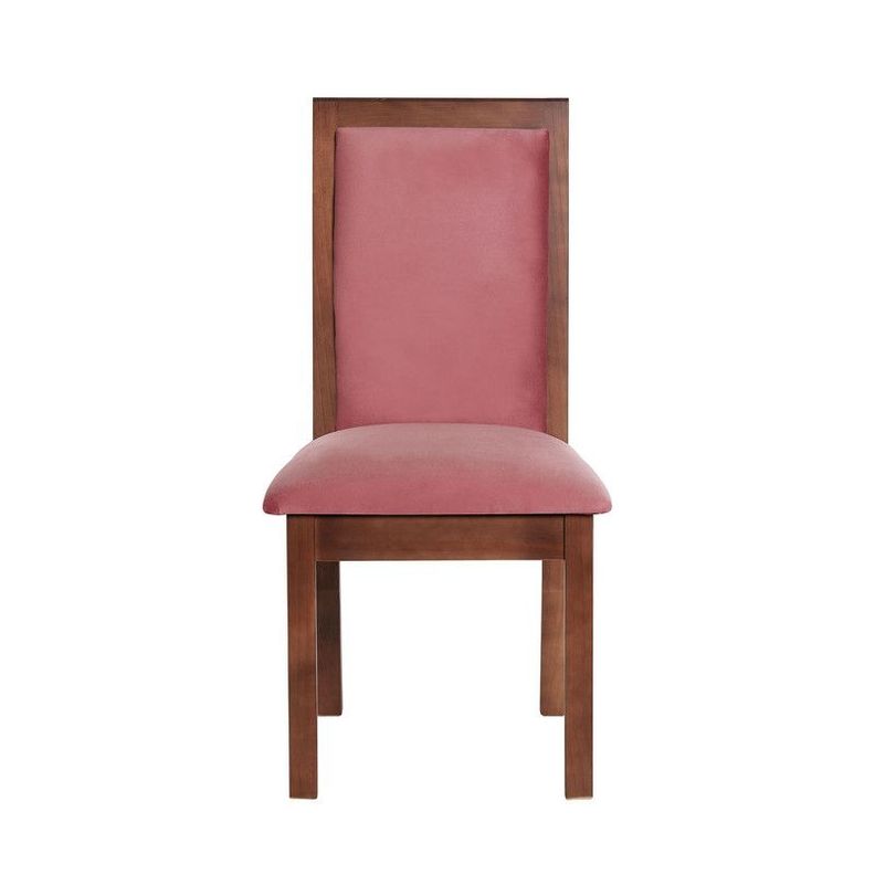 Juego De Comedor Sevilla 2 Sillas Girona + 2 Bancas Tela Velvet Palo Rosa-3